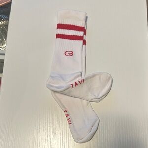 Tavi White and Red Athletic Socks for Men